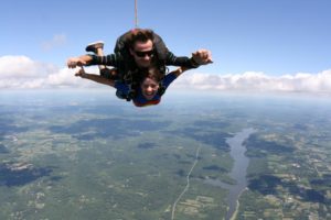 Skydive in flight